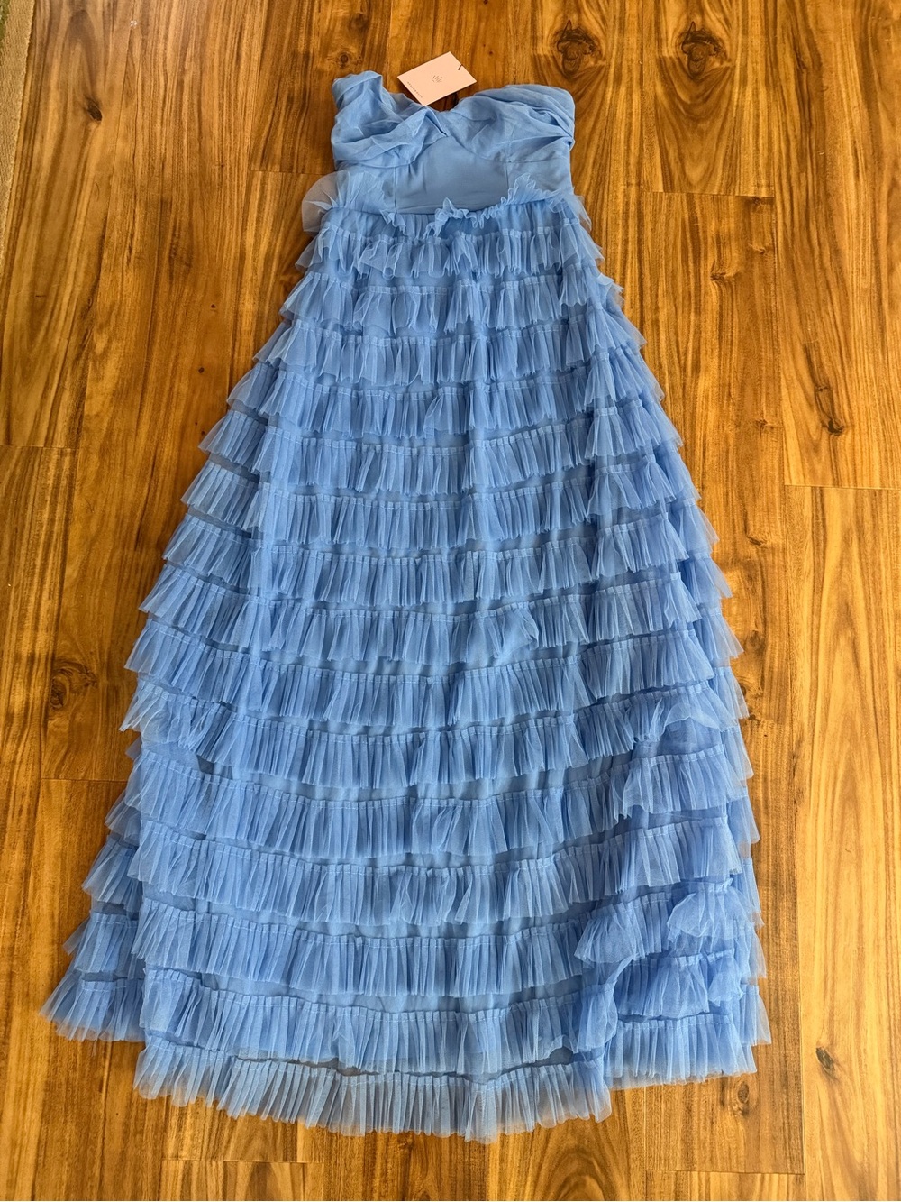 Hello Molly Lovers in Paris Strapless Tulle Maxi Dress Blue - Picture 3 of 5